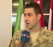 Italian general Roberto Vannacci gives an interview to TV Network Kurdistan 24
