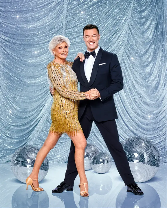 Strictly 2023's oldest contestant Angela Rippon and Kai Widdrington.