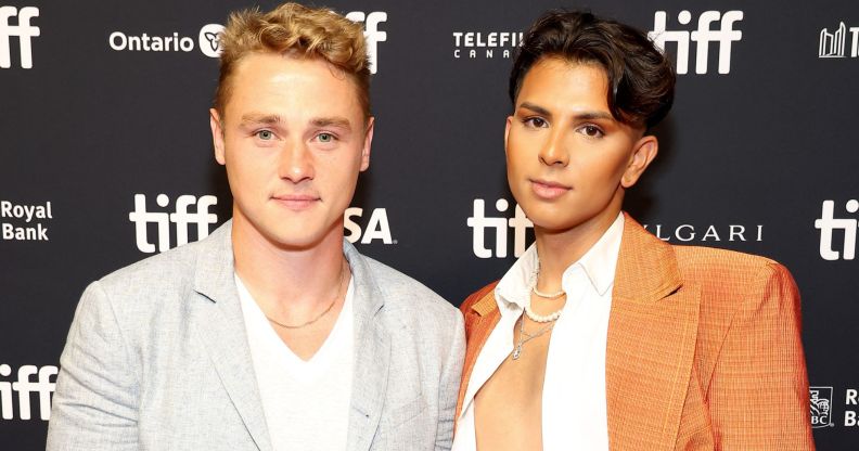 Ben Hardy and Jason Patel at the red carpet of Toronto International Film Festival, where their queer film Unicorns premiered