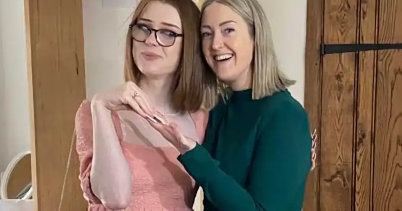 Brianna Ghey (left) with her mum Esther Ghey (right)