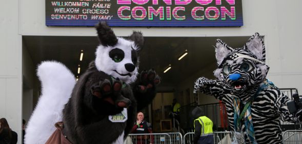 Cosplayers attend London Comic Con Spring show at Olympia London, United Kingdom on 4 March 2023