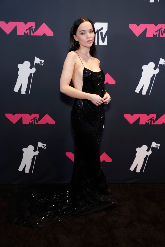 Dove Cameron attends the 2023 MTV VMAs. 