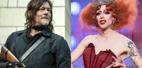 On the left, Daryl Dixon in the Walking Dead. On the right, Drag Race France winner Paloma.