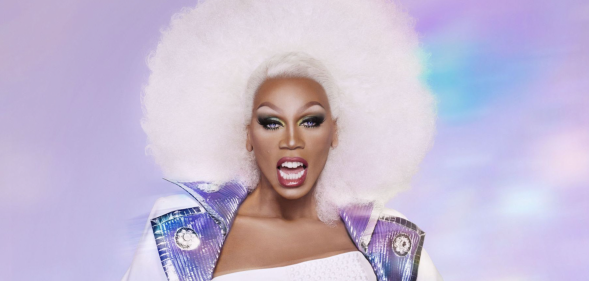 RuPaul in the promotional poster for Drag Race All Stars 4.