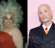 Drag queen Divine (L) and John Waters (R).