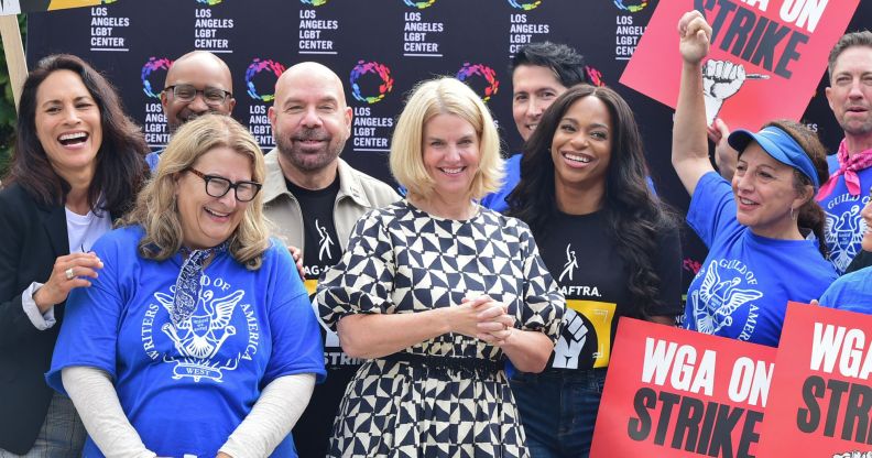 GLAAD officials join the WGA and SAG-AFTRA for its report.