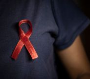 Stock image of a HIV awareness ribbon