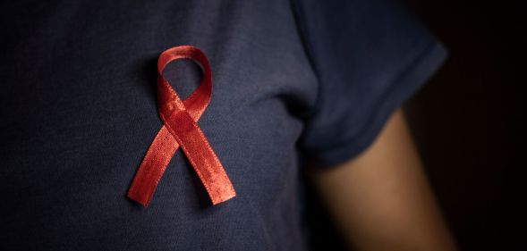 Stock image of a HIV awareness ribbon