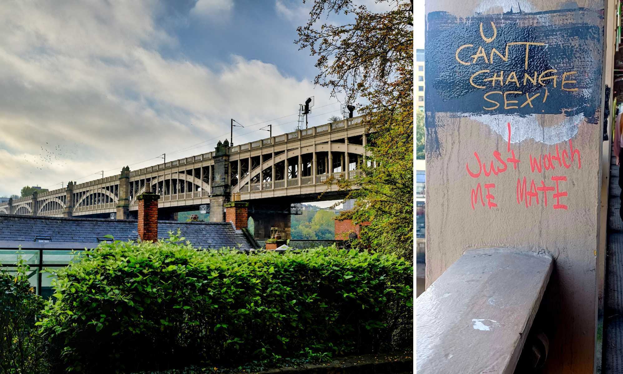 Transphobic graffiti in Gateshead treated as hate crime by police