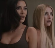 Kim Kardashian and Emma Roberts in American Horror Story: Delicate.