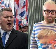 On the left, Britain First leader Paul Golding. On the right, Sam Smith in a new TikTok.