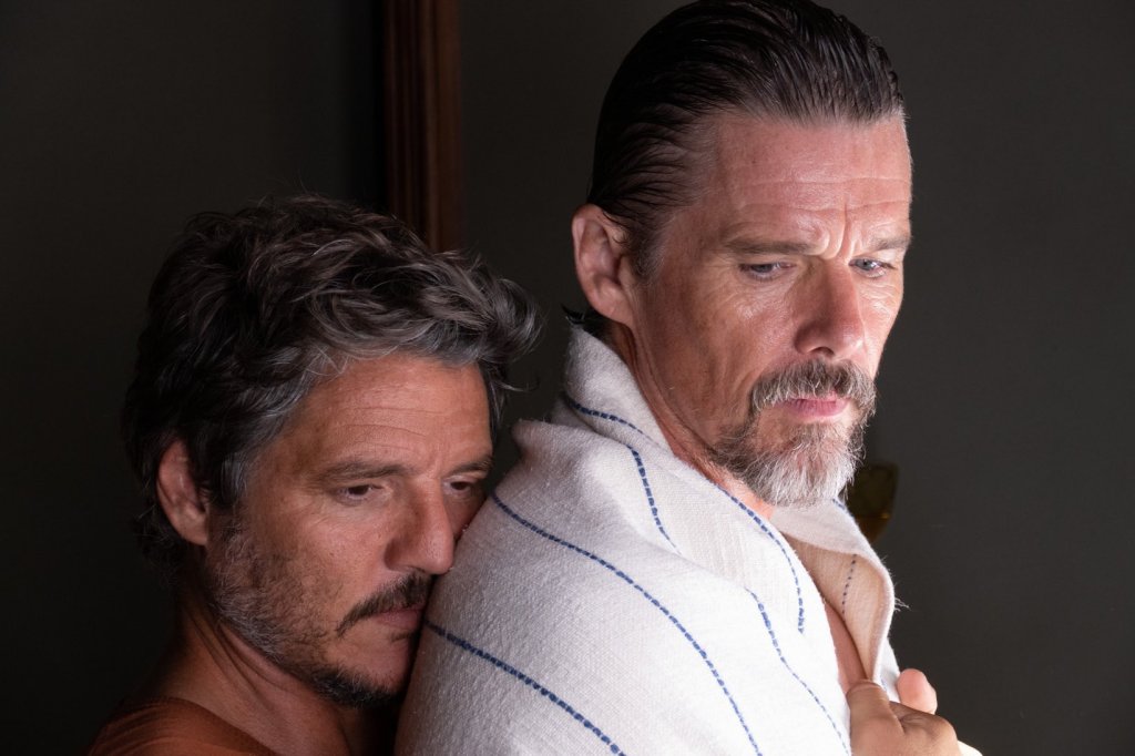 Pedro Pascal and Ethan Hawke in Strange Way of Life.