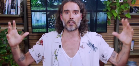 Russell Brand in a still from his most recent video
