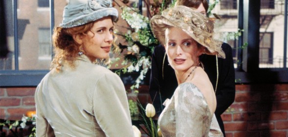 Susan (L) and Carol (R) in 1996 Friends episode 'The One with the Lesbian Wedding'.
