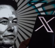 A graphic composed of a greyscale drawing of Elon Musk and the logo of X, his social media platform formally known as Twitter. Several groups and LGBTQ+ activists have warned of rising levels of hate speech on the platform