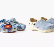 Levi's and Crocs release new collaboration featuring new designs of the classic clog.