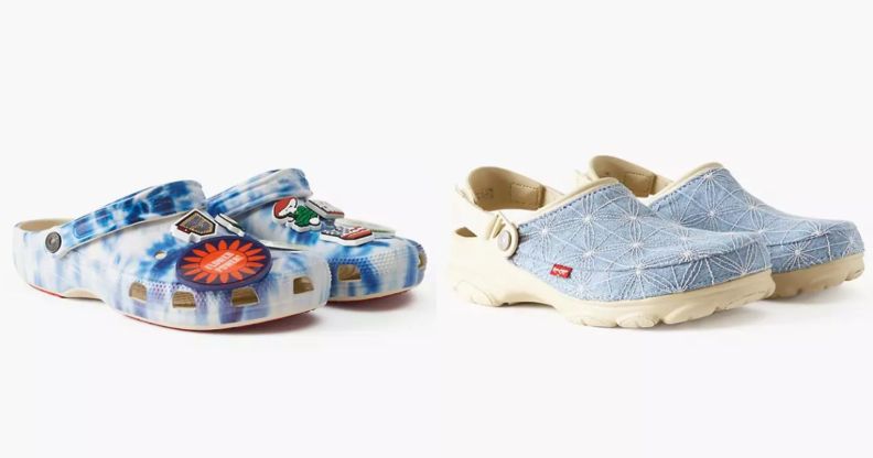 Levi's and Crocs release new collaboration featuring new designs of the classic clog.