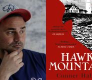 Author Conner Habib and his debut novel Hawk Mountain.