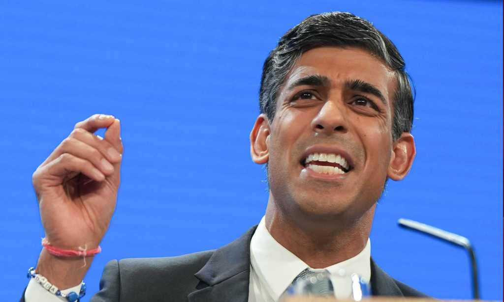Rishi Sunak at Conservative Party conference
