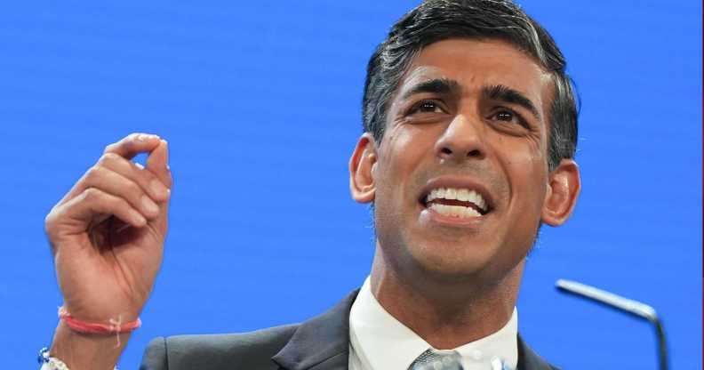 Rishi Sunak at Conservative Party conference