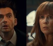 David Tennant (left) as The Doctor and Catherine Tate (right) as Donna Noble in the Doctor Who 60th anniversary trailer