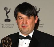Comedian and writer Graham Linehan wearing a tuxedo