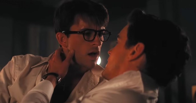 Jonathan Bailey (left) and Matt Bomer (right) in a sex scene from Fellow Travelers