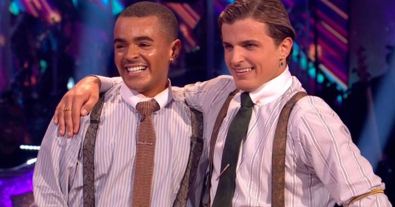 Layton Williams and his dance partner Nikita Kuzmin on Strictly Come Dancing.