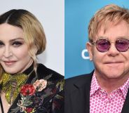 Madonna (left) and Elton John (right).