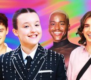 LGBTQ stars to mark National Coming Out Day, left to right: Noah Schnapp, Bella Ramsey, Ncuti Gatwa and Kris Tyson