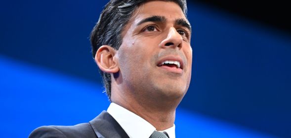 Rishi Sunak during the Conservative Party Conference.