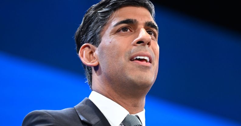 Rishi Sunak during the Conservative Party Conference.