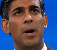 Rishi Sunak speaking during the Tory Party Conference.