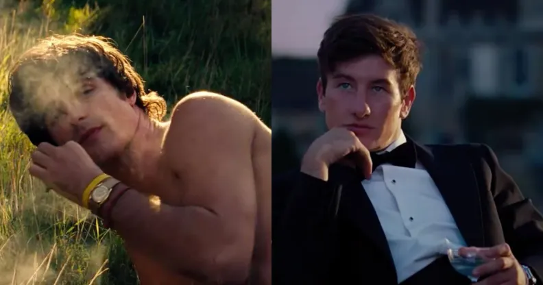 Jacob Elordi (L) and Barry Keoghan (R) in new trailer for Saltburn.