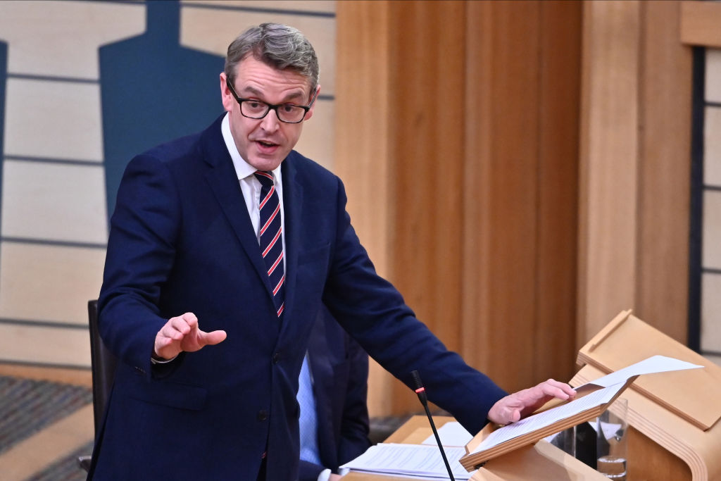 Adam Tomkins speaking during a debate in the Scottish Parliament on Legislative Consent to the European Union (Withdrawal Agreement) Bill, on January 8, 2020.