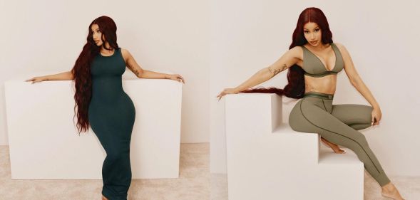 Cardi B stars in a new campaign for Kim Kardashian's shapewear brand Skims.