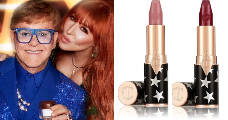Elton John teams up with beauty brand Charlotte Tilbury for their holiday collection.