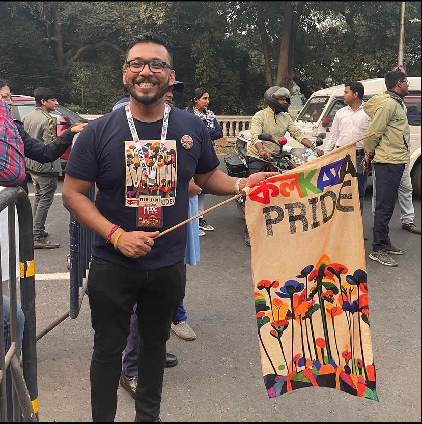 Navonil Das pictured at a Pride event. 