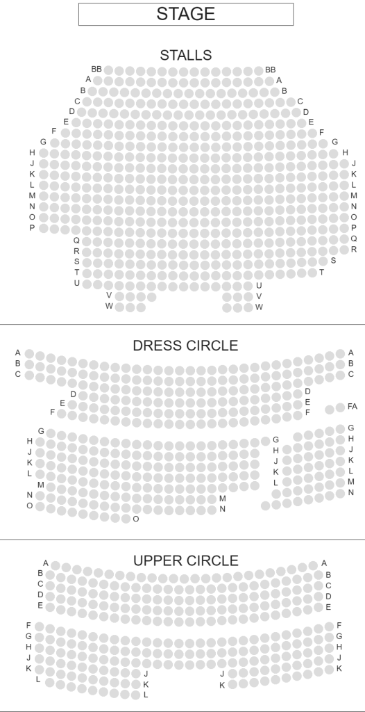 Savoy Theatre seating plan.