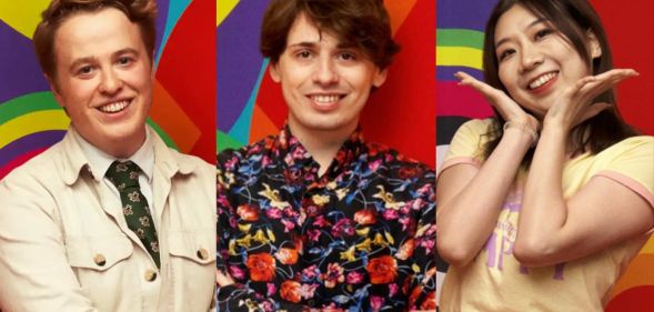Big Brother housemates Henry (left), odds-on winner favourite Jordan (centre), and Yinrun (right)