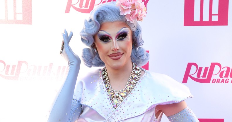 LONDON, ENGLAND - SEPTEMBER 17: Blu Hydrangea attends the Ru Paul's Drag Race UK Launch on September 17, 2019 in London, England. (Photo by Karwai Tang/WireImage)