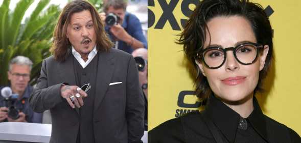 Johnny Depp and Emily Hampshire