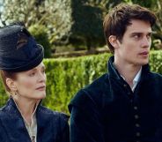 Julianne Moore and Nicholas Galitzine in the trailer for Mary & George.
