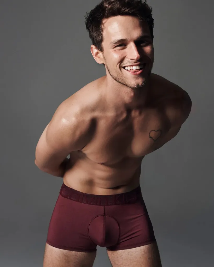 Brandon Flynn in Calvin Klein underwear.