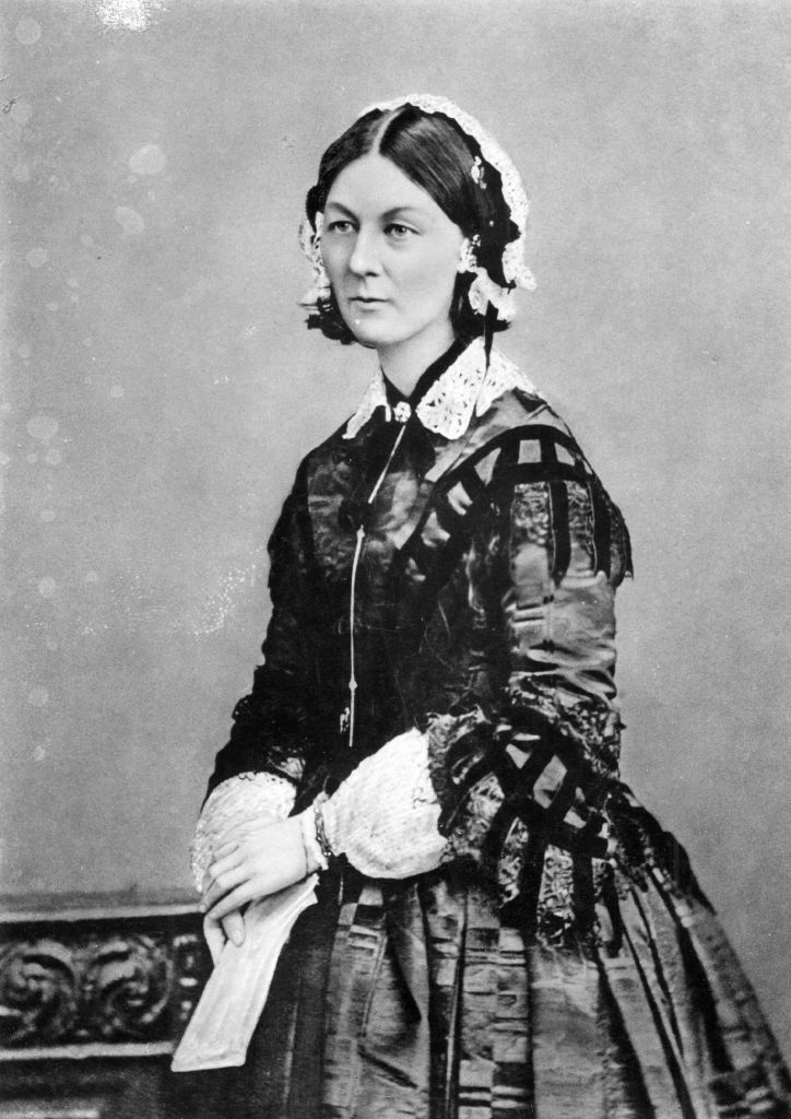 English nursing pioneer, healthcare reformer and Crimean War heroine, Florence Nightingale (1820 - 1910).   
