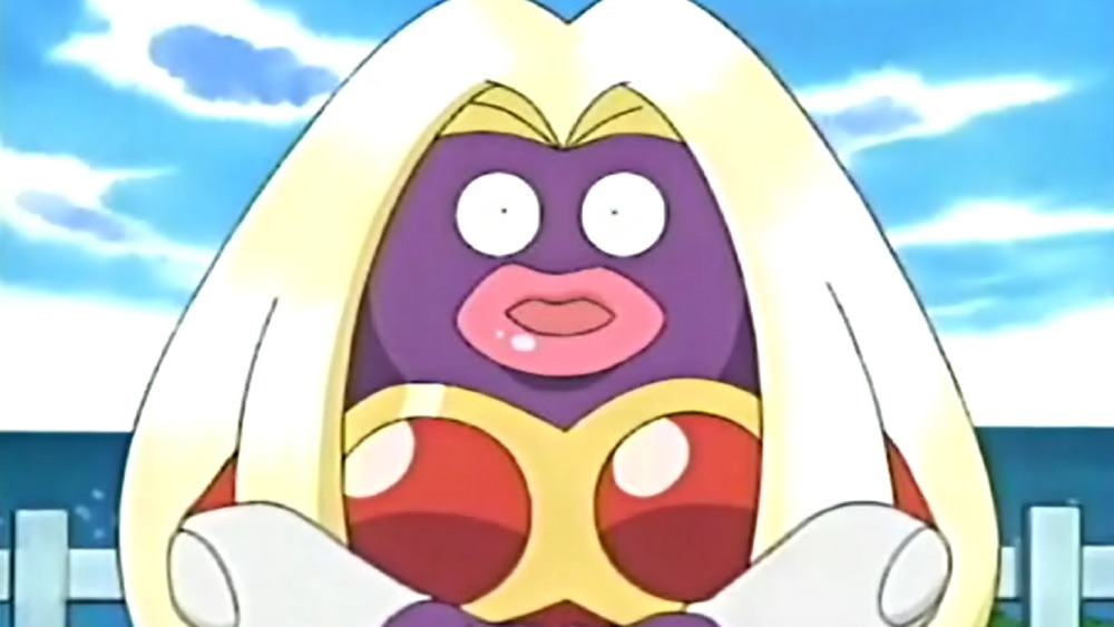 Jynx: a purple-faced Pokemon with red boobs and bleach blonde hair