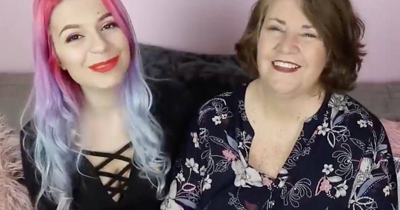 Lesbian YouTube ahe gap couple Julia Zelg, (left), and Eileen De Freest (right)