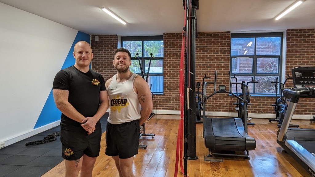 Daniel Browne (L) and Chris Woods (R) pictured at their gym.
