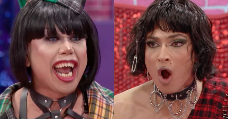 Melinda Verga and Venus fighting on Canada's Drag Race season 4.