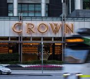 The front of a Crown casino in Australia.